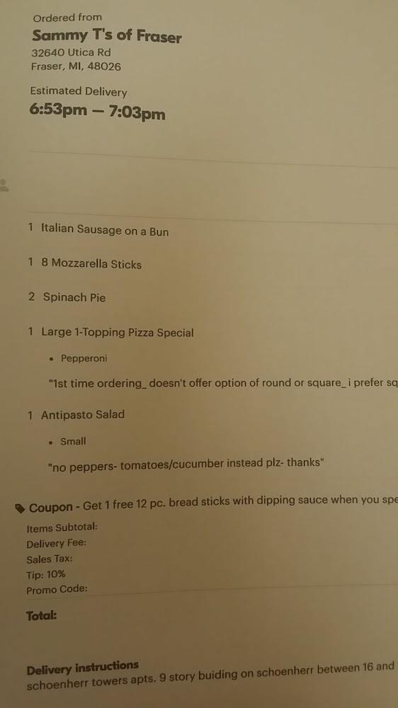 Sal's Liquor & Pizzeria Menu image 3